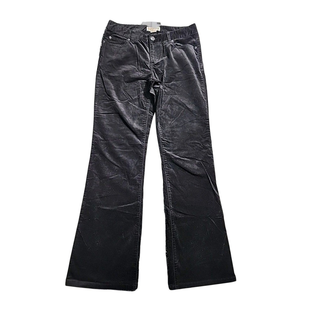 Michael Kors Corduroy Pants Women 8 Black Flare Leg Boho Chic